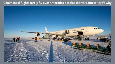 Do you know why commercial flights rarely fly over Antarctica despite shorter routes?