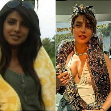 Priyanka drapes danger in style: Nick freezes as real snake becomes her new ‘neckpiece’