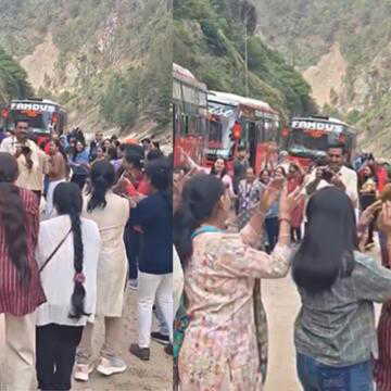 Entertainment or safety? Gujarati tourists turn landslide site into a Garba ground, draw criticism