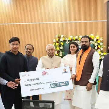Bihar CM Nitish Kumar honours Vaibhav Sooryavanshi with Rs 50 lakh cheque for astounding Under-19 World Cup performance