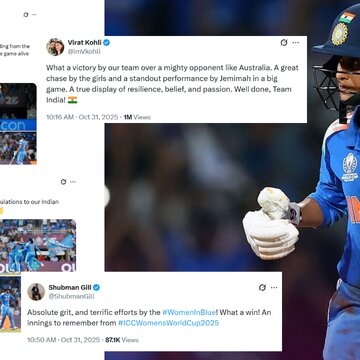 Kohli to Tendulkar: Cricket greats unite to hail Jemimah Rodrigues and Women in Blue after stunning win