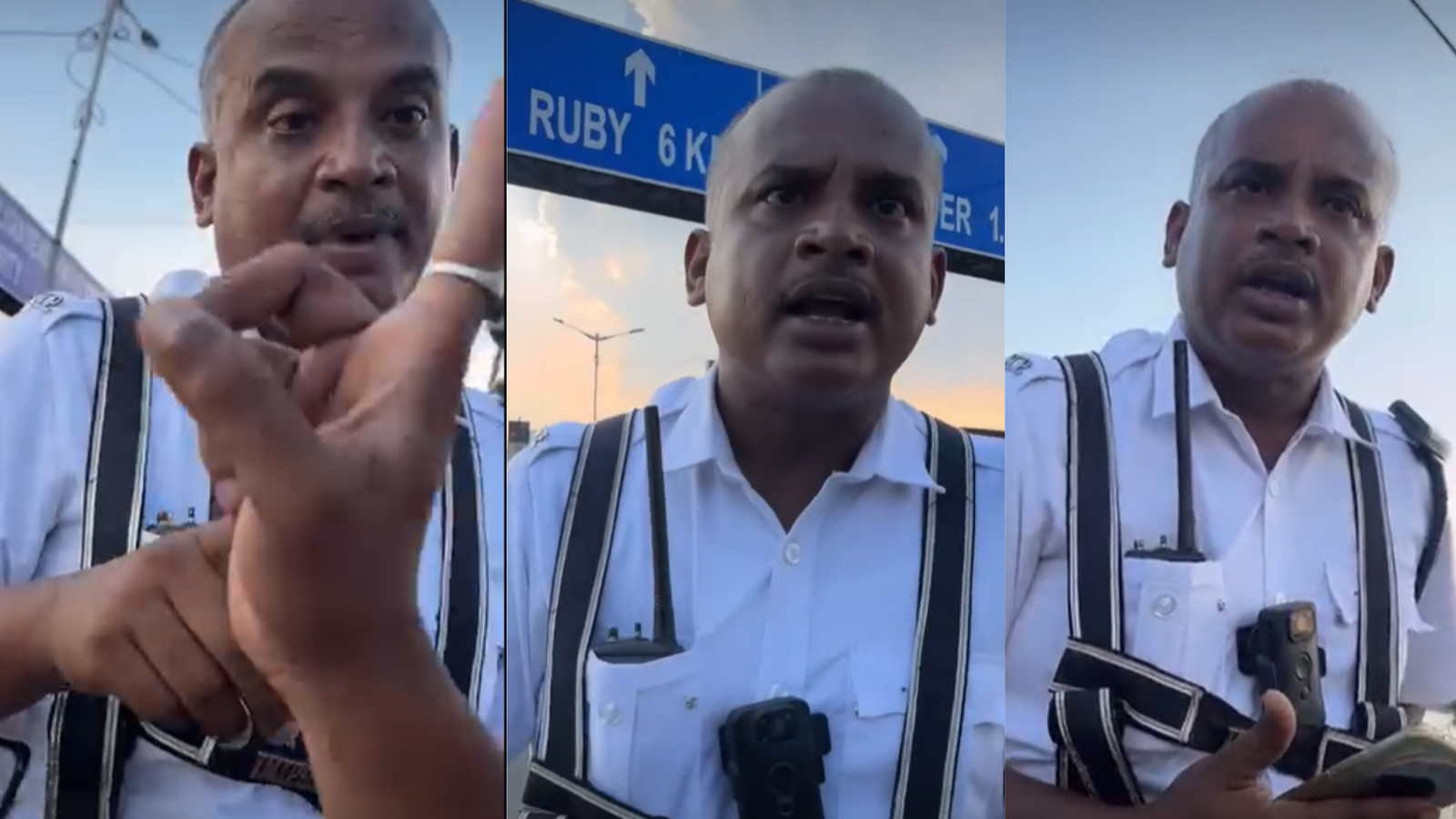 WATCH| Viral clip shows biker alleging Rs.16,000 bribe demand by traffic sergeant