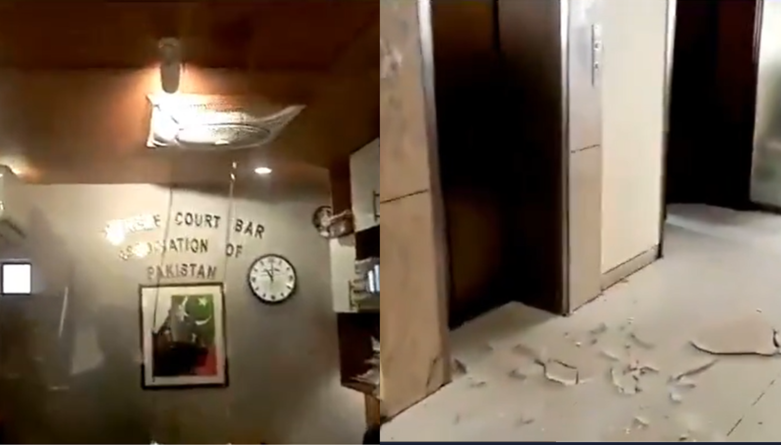 Watch how a sudden explosion rattles the Pakistan Supreme Court