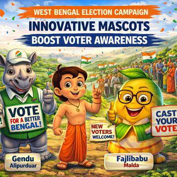 Gendu to Fajlibabu : Why innovative mascots are gaining popularity in West Bengal’s election campaign?