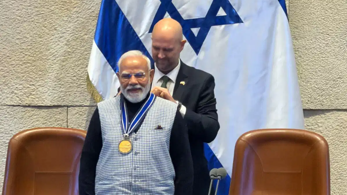 PM Modi receives 'Speaker of the Knesset' medal, adding another to his list of global laurels