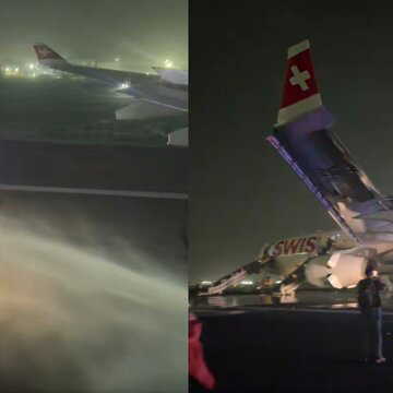 Swiss flight engine catches fire during takeoff in Delhi, 6 passengers injured