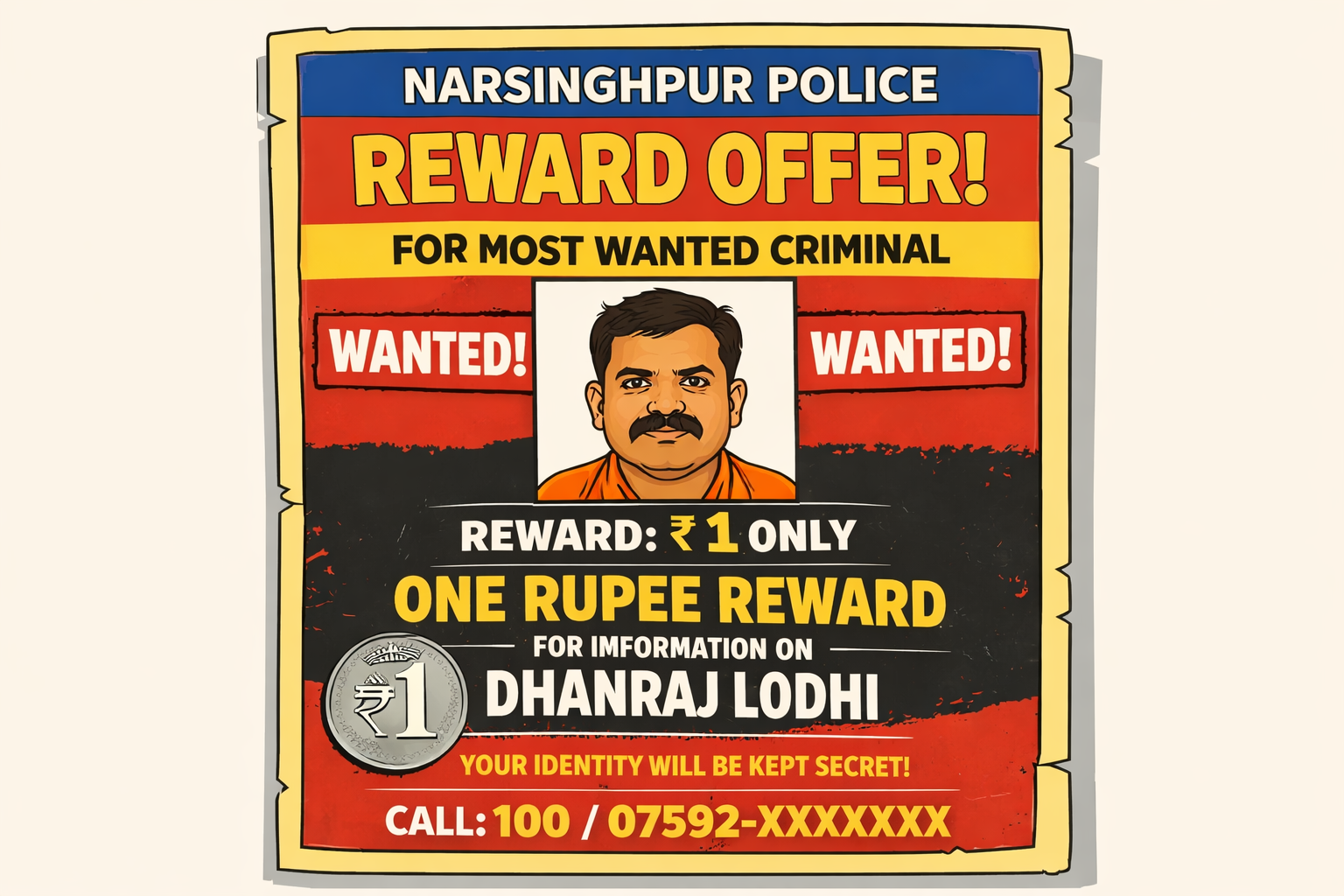 Madhya Pradesh police announce Rs 1 reward to catch liquor smuggling kingpin