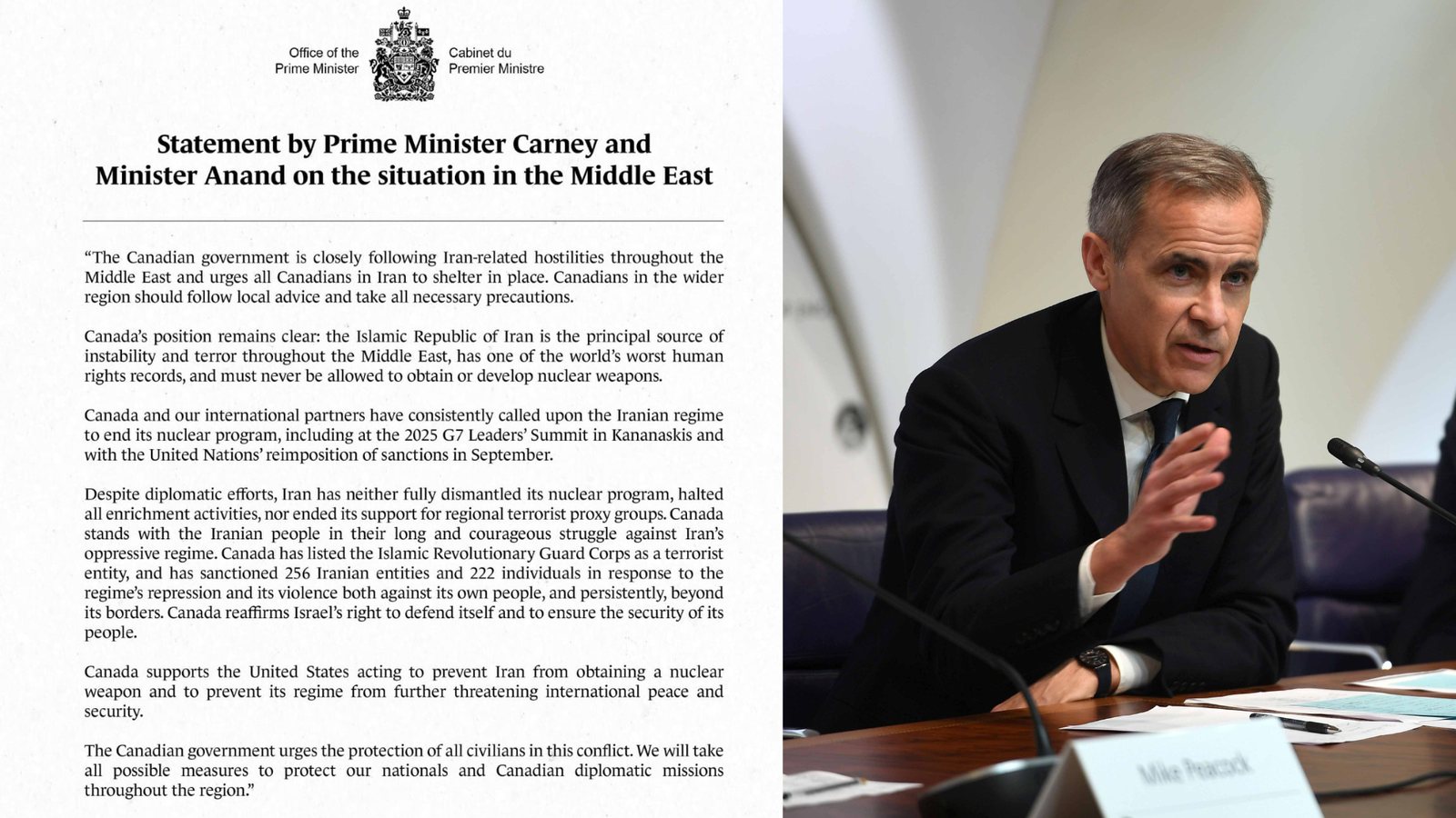 Canada urges citizens to 'shelter in place' amid escalating Middle East crisis