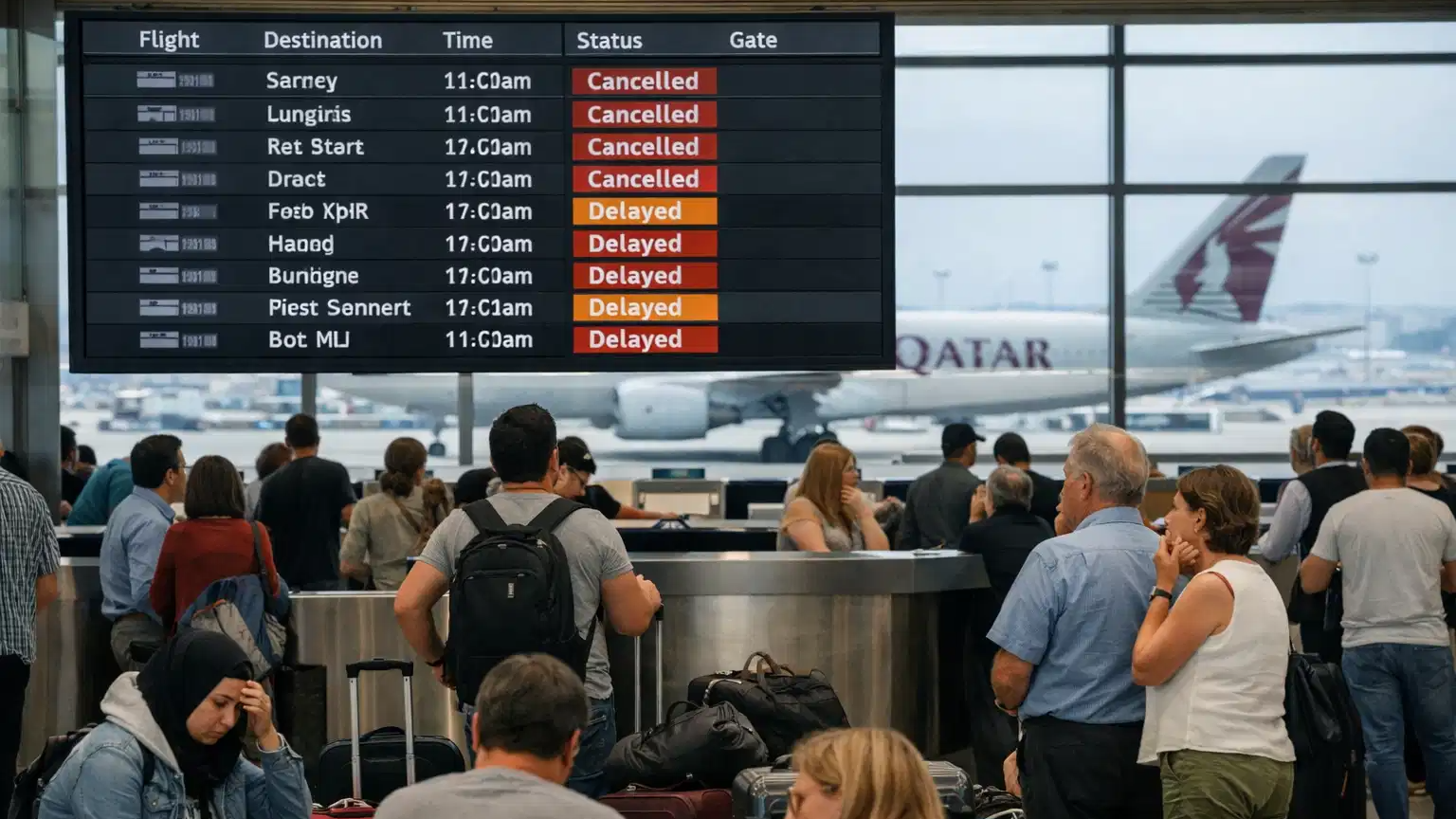 Qatar Airways suspends flights after airspace closure, India issues helpline for affected passengers