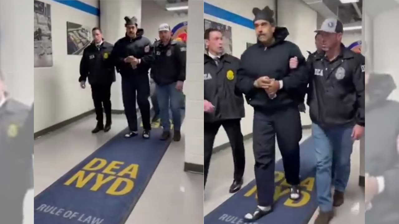 Nicolas Maduro's 'Perp Walk' video inside New York DEA HQ surfaces after US capture