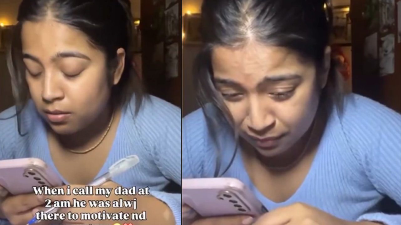 Girl breaks down over study pressure at 2 AM, father’s calm response melts hearts | WATCH