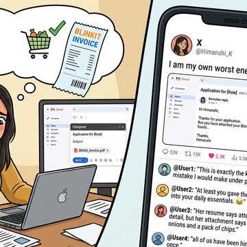 Woman accidentally shares Blinkit invoice with recruiter