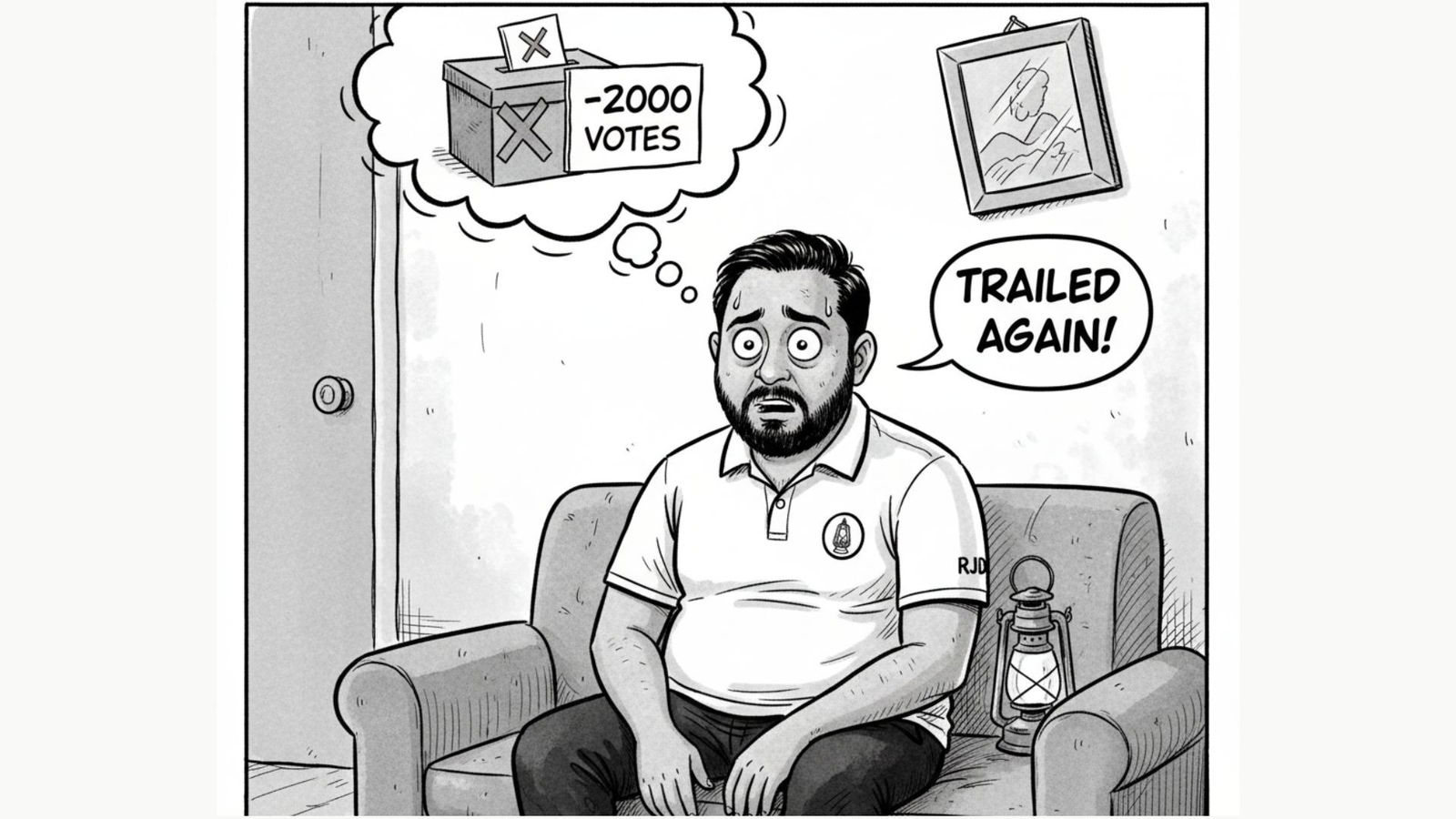 Tejashwi Yadav falls behind yet again, trailing by over 2,000 votes