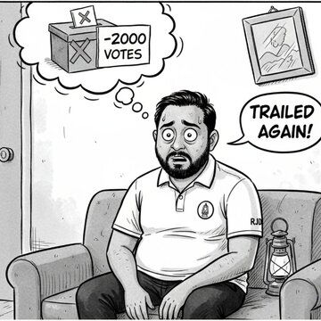Tejashwi Yadav falls behind yet again, trailing by over 2,000 votes