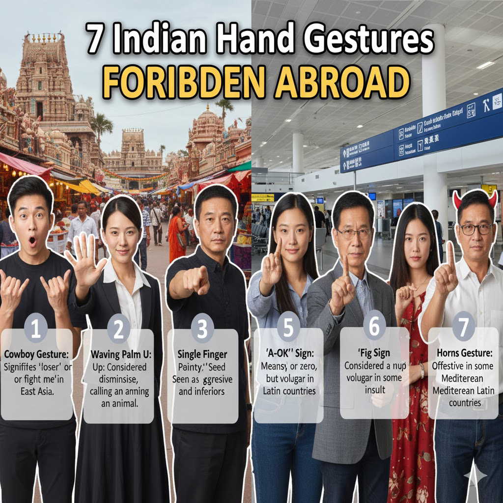 Do you know which Indian hand gestures are forbidden abroad? Here are 7 signs you should know before travelling