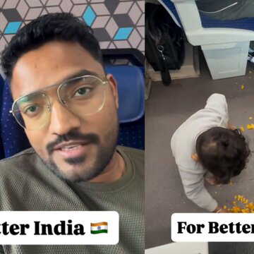 WATCH | Father asks toddler to clean up chips on train, internet hails it as ‘real parenting’