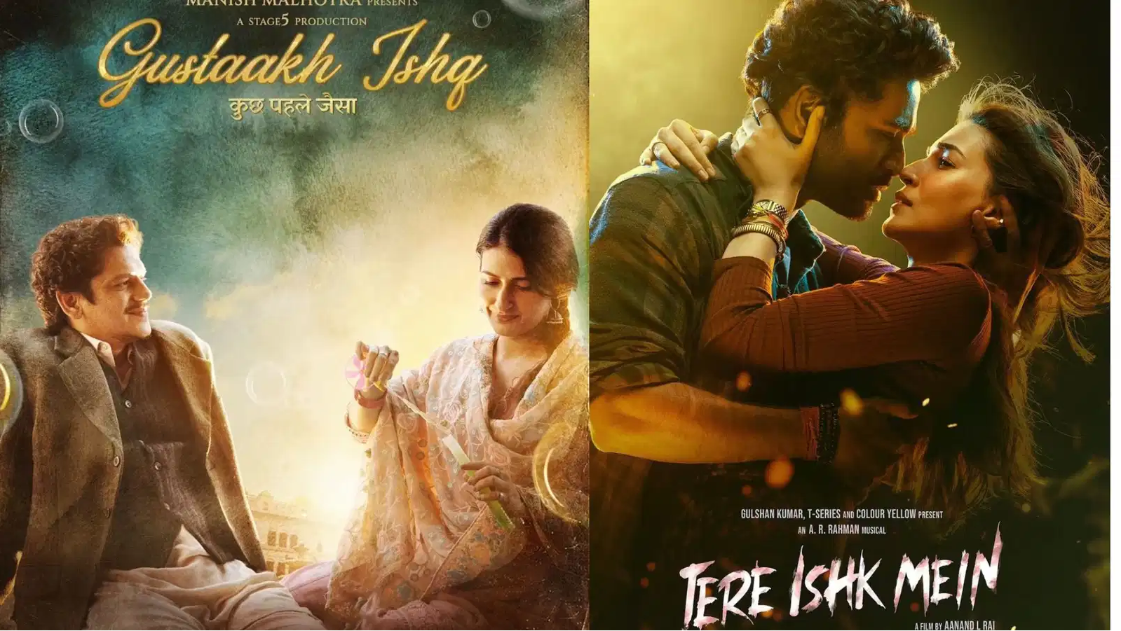 Box Office: Tere Ishk Mein leads the weekend as Gustaakh Ishq sees weak turnout