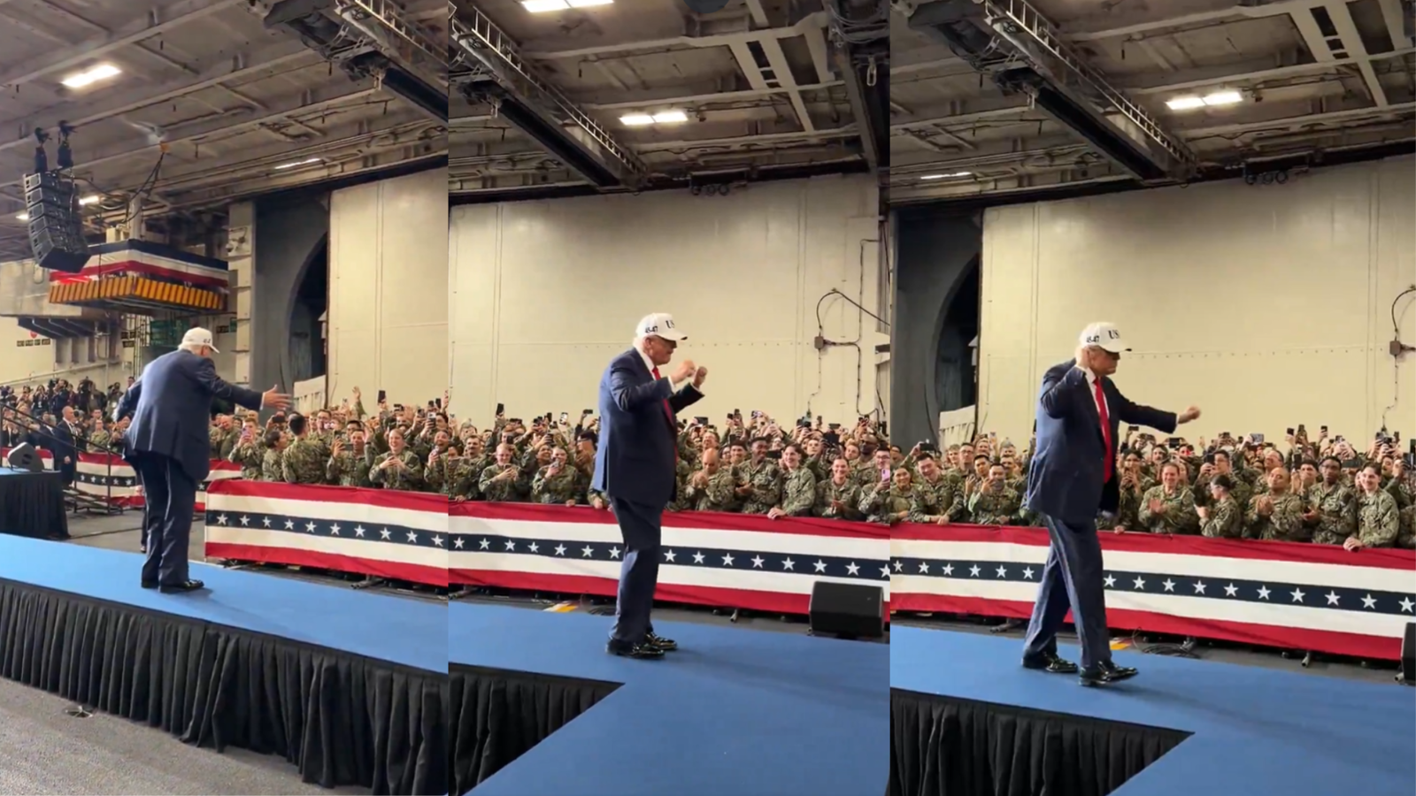 Donald Trump grooves to ‘YMCA’ with Navy crew on USS George Washington during Japan visit: Watch