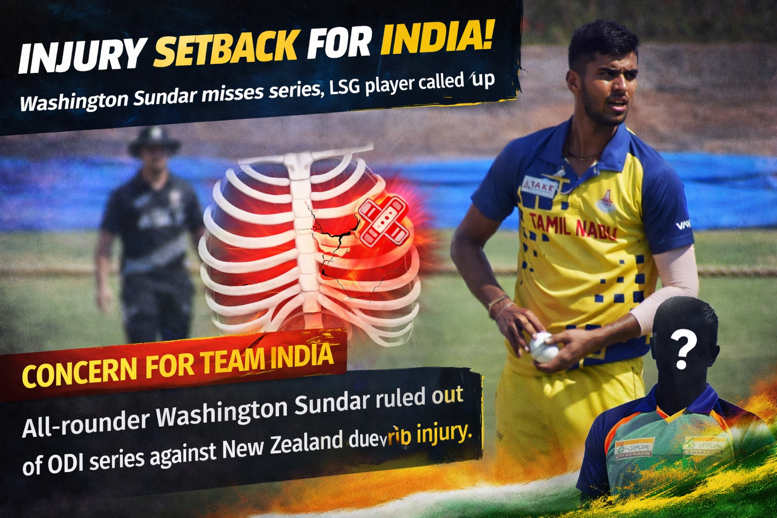 Injury setback for India as Washington Sundar misses series, THIS LSG player gets his maiden call up