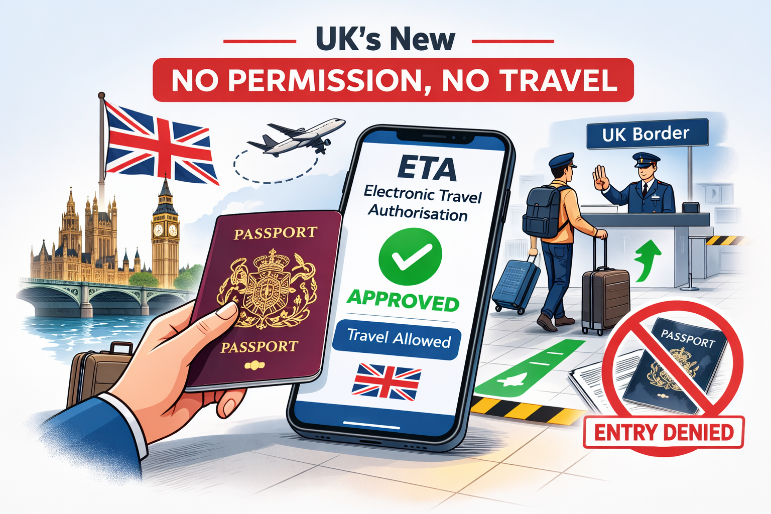 UK’s new ‘no permission, no travel’ rule explained: What ETA means for visitors