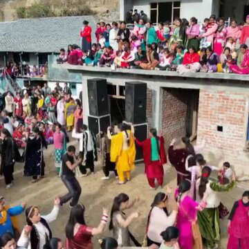 Viral video shows roof caving in during wedding celebration in Himachal | Watch
