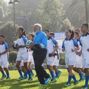 Infantino applauds Modi’s football moment with children in Sikkim