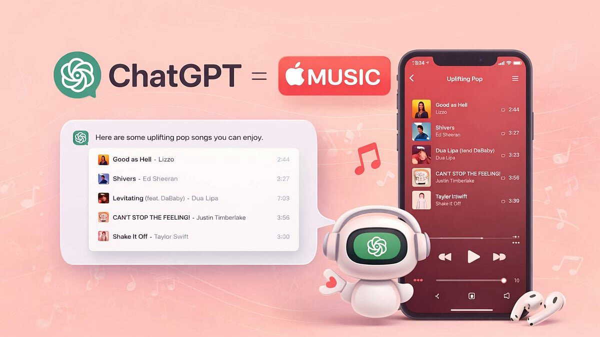 ChatGPT integrates Apple Music, let users search songs and create playlists via chat