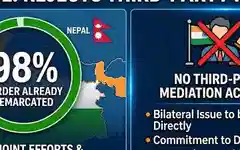 India rejects third-party role in Nepal boundary issue, says 98% border already demarcated