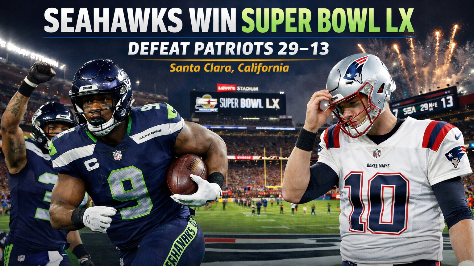 Seattle Seahawks clinch Super Bowl LX with commanding win over Patriots