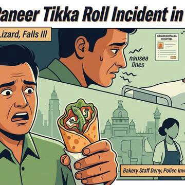 Ate paneer roll, found 'lizard', fell ill: Bengaluru man hospitalised, police probe bakery