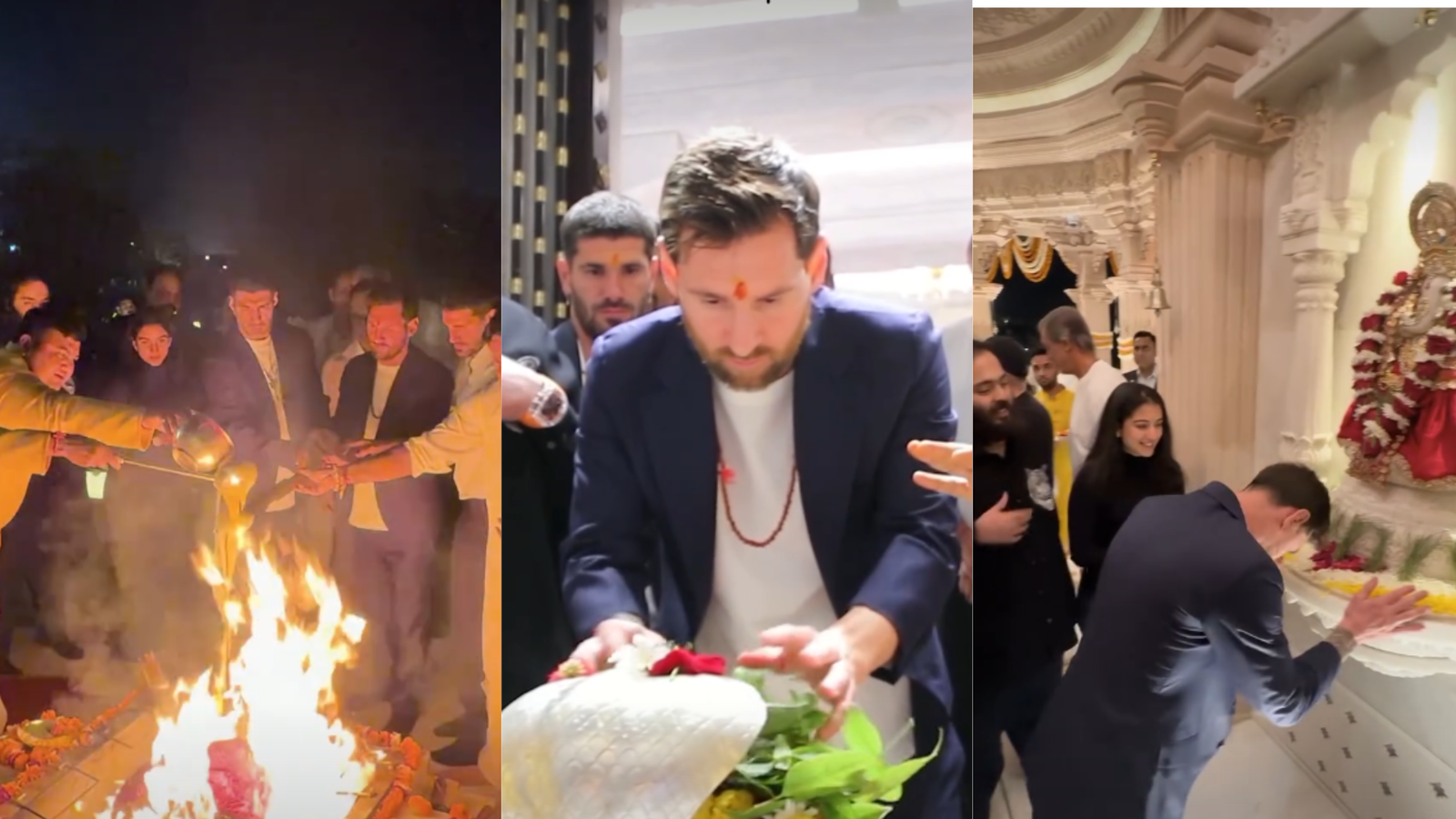 Watch | Lionel Messi joins aarti at Vantara, chants ‘Jai Mata Di’ alongside Anant Ambani, Radhika Merchant