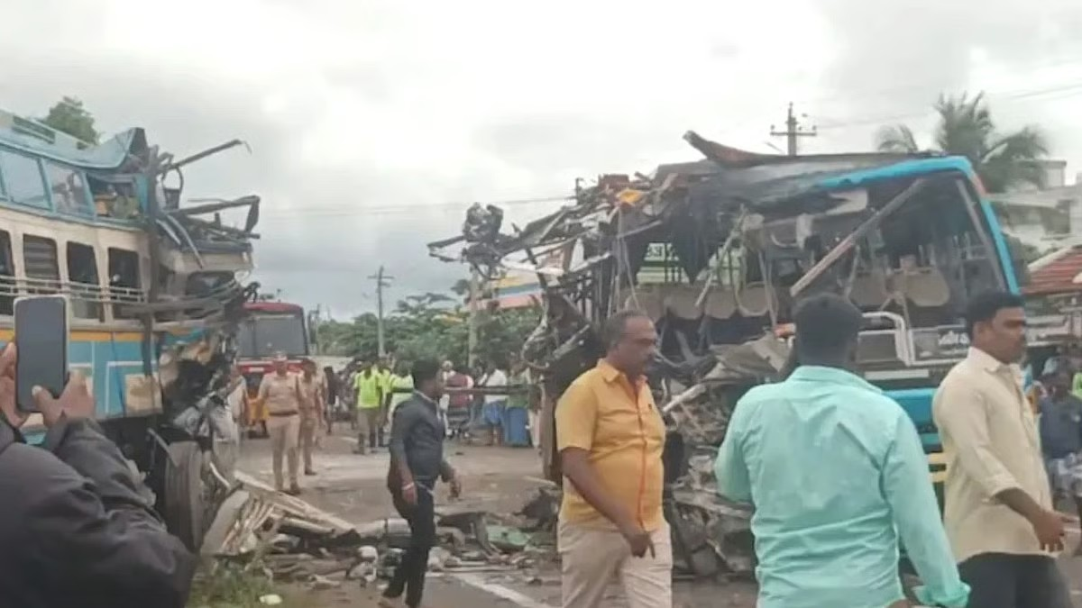 Tamil Nadu bus accident leaves 8 dead and multiple Injured in a horrific head-on collision in Tenkasi