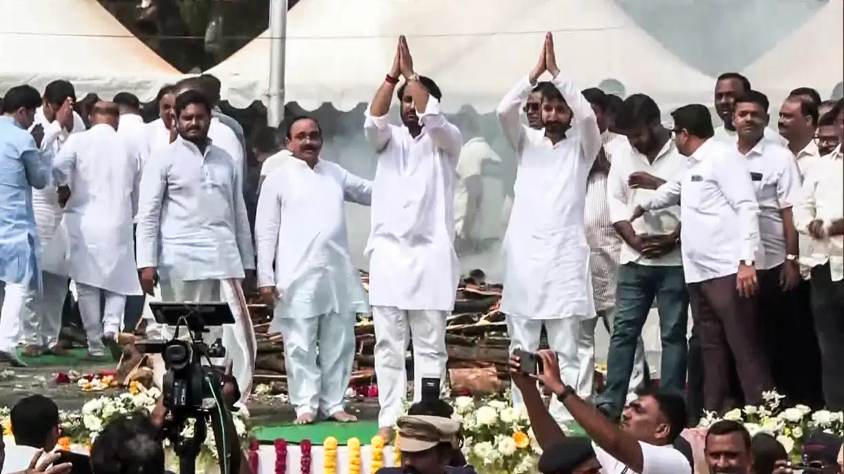 Ajit Pawar laid to rest with state honours as leaders across parties gather in Baramati