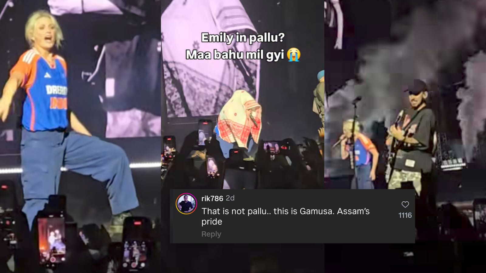 Linkin Park’s Emily Armstrong dons Assamese gamusa during Bengaluru concert debut | WATCH