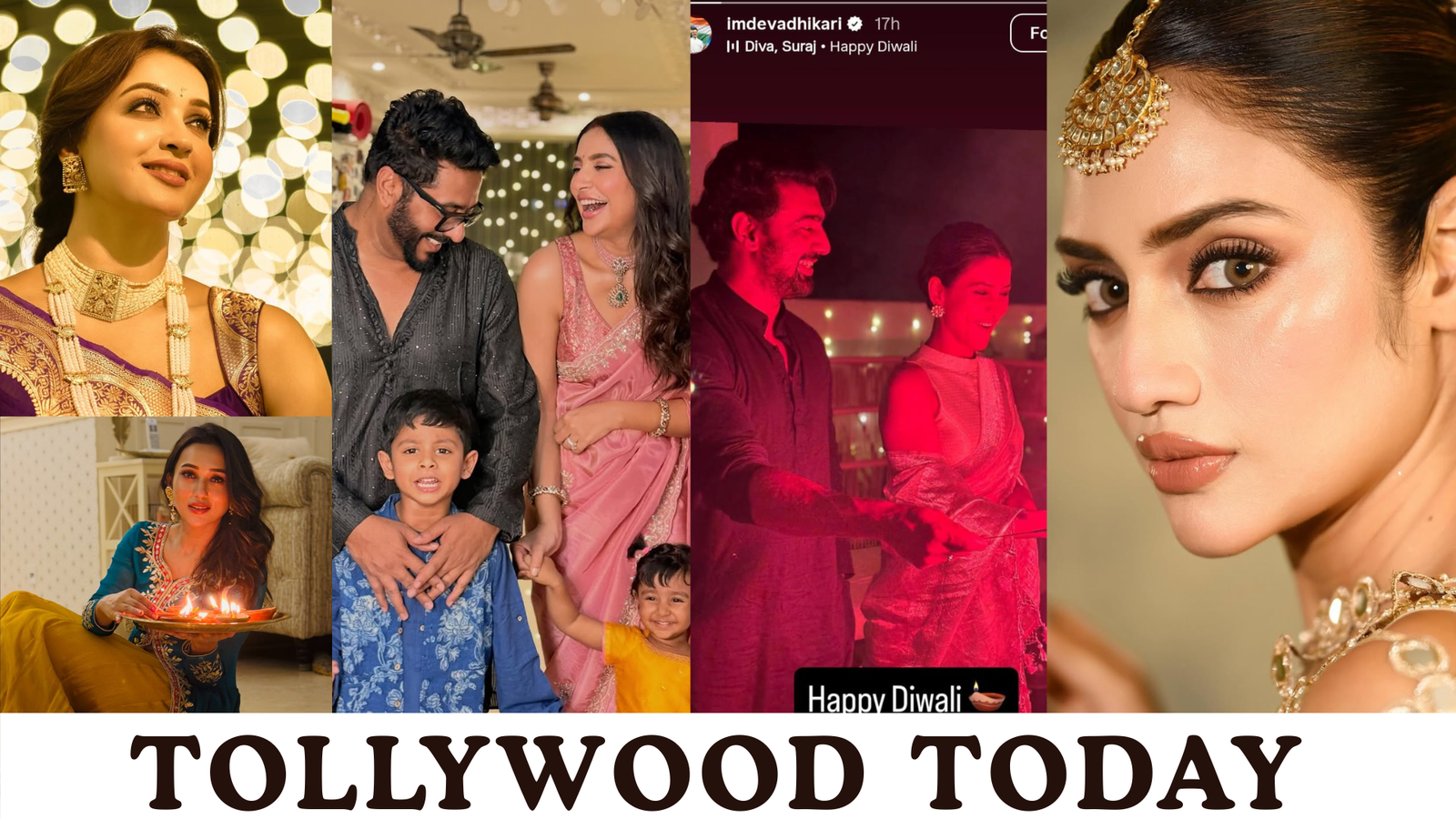 Tollywood today: Tollywood stars celebrate Diwali 2025 with love, light and family moments
