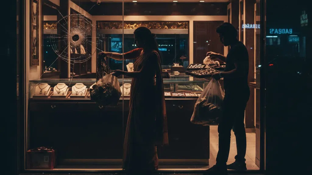 Woman hides gold worth lakhs inside saree at UP store, robbery caught on CCTV