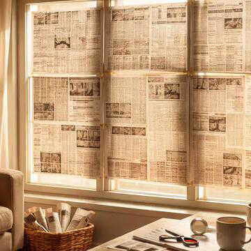 Budget-friendly blinds: How old newsprint beats store-bought curtains