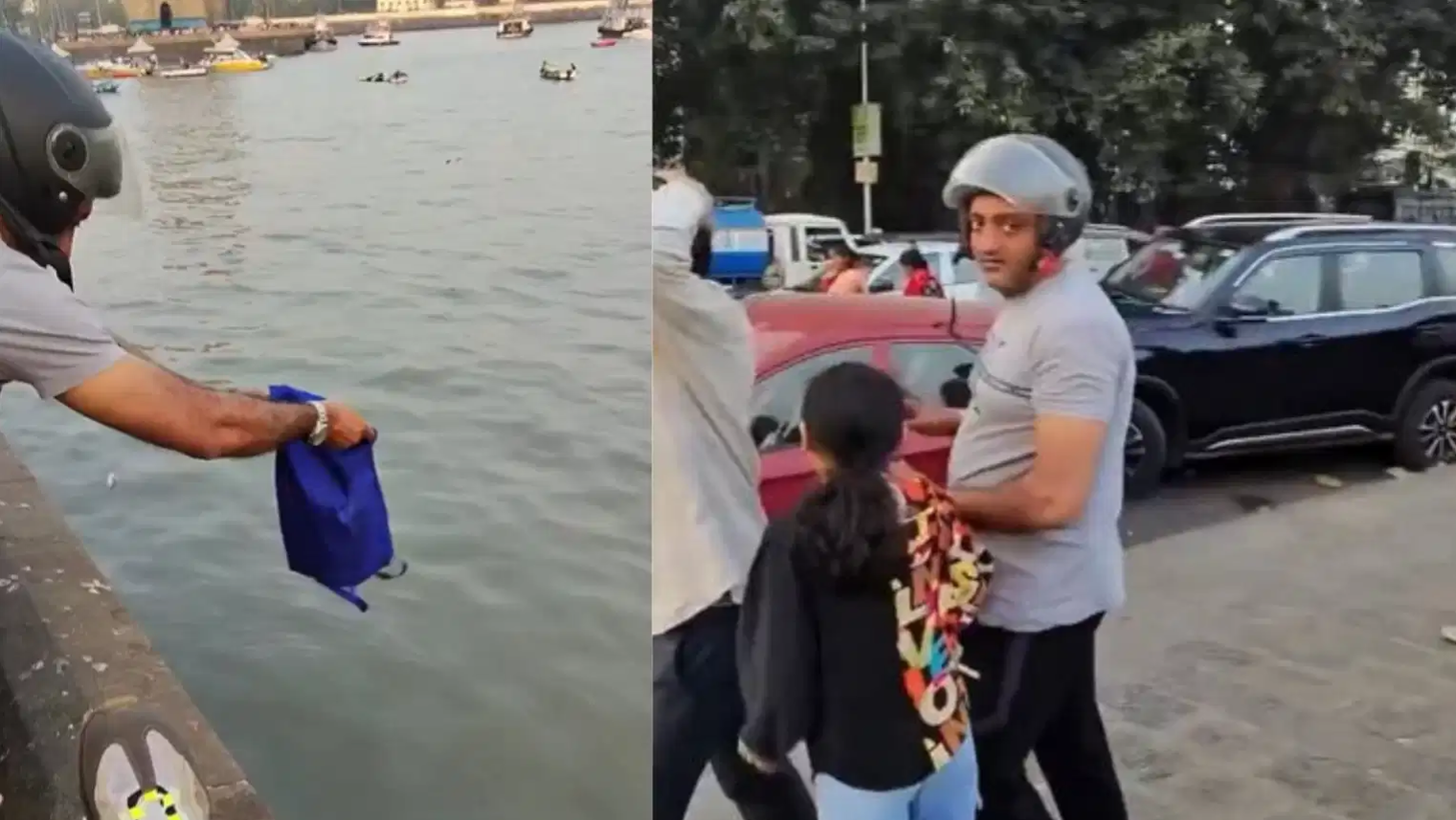 Foreigner films man dumping trash into sea at Gateway of India, sparks online outrage