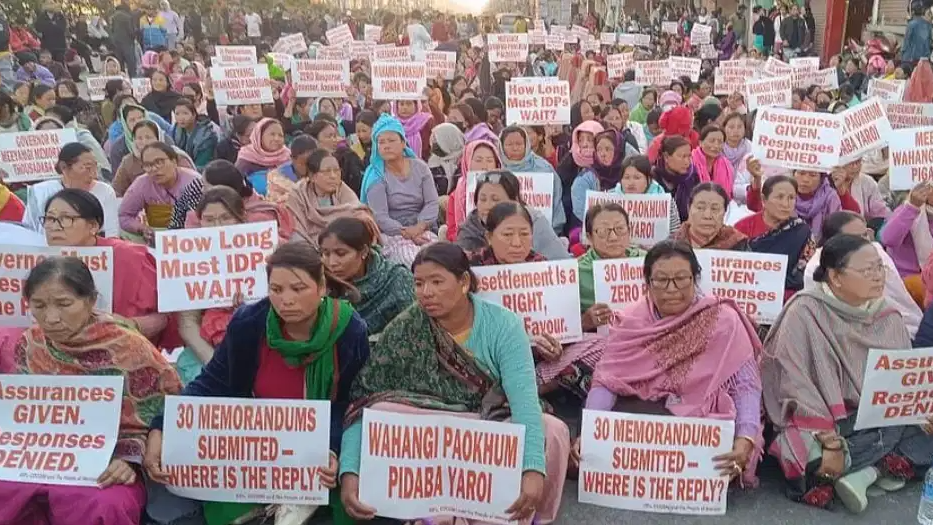 Meiteis displaced by Manipur conflict protest over delayed resettlement