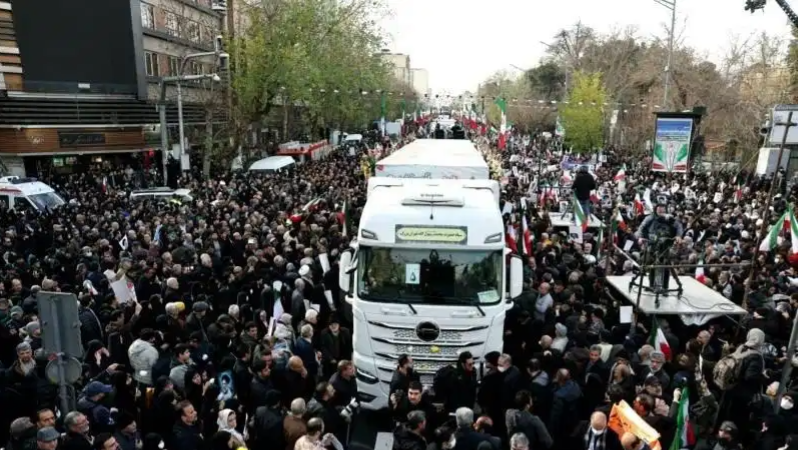Iran holds mass funeral in Tehran for security personnel killed in nationwide protests