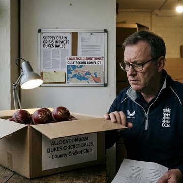 War disrupts supply chains : England faces ‘major crisis’ over shortage of dukes cricket balls