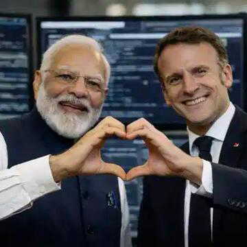 AI Summit moment: French President Macron posts AI generated heart image with PM Modi, wins internet