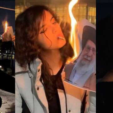 Iran unrest deepens as women are seen lighting cigarettes with Supreme Leader Ayatollah Ali Khamenei’s photos