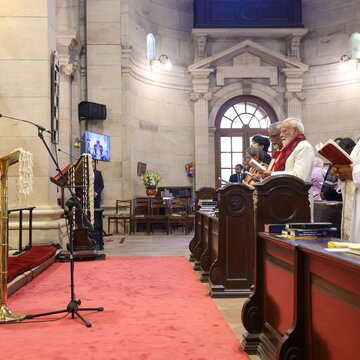 PM Modi attends Christmas service in Delhi, reiterates message of love, peace and irony