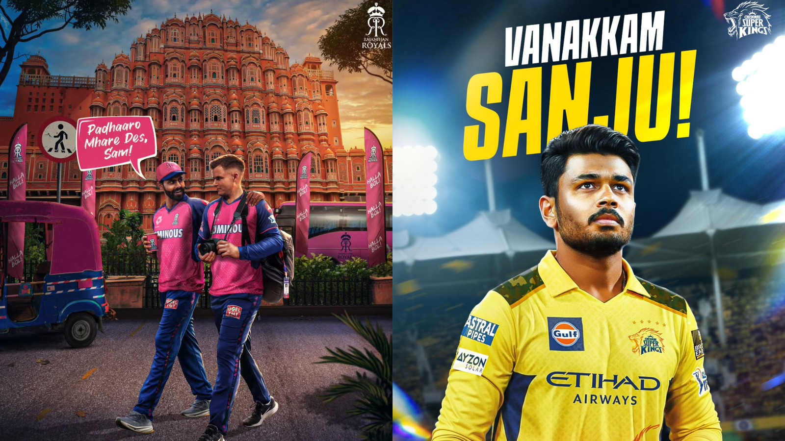Sanju Samson swaps to CSK while Ravindra Jadeja, Sam Curran join Rajasthan Royals in huge IPL 2026 trade