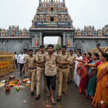 Man beaten, arrested for desecrating at Ammavaru temple in Hyderabad | Watch