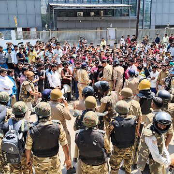 Noida protest: UP govt begins talks as workers demand wage hike, weekly off, overtime pay