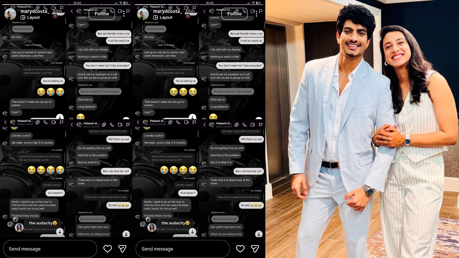 Did Palaash Muchhal cheat on Smriti Mandhana? Viral ‘cheating texts’ leave fans shocked