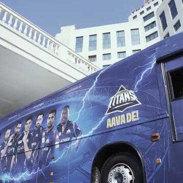 Gujarat Titans team bus catches fire after IPL 2026 final in Ahmedabad