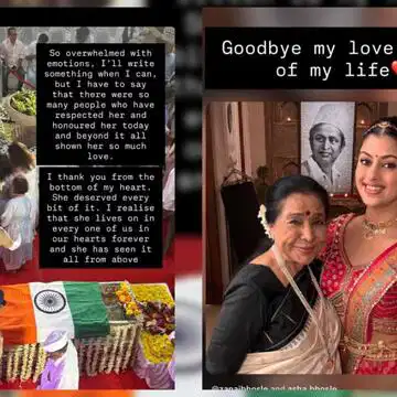 'I love you Ashaai, goodbye for now…': Granddaughter’s emotional tribute after Asha Bhosle’s passing
